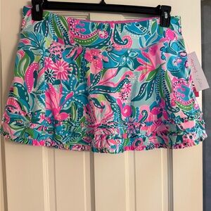 Lilly Pulitzer Turquoise, Pink & Green Floral Skort